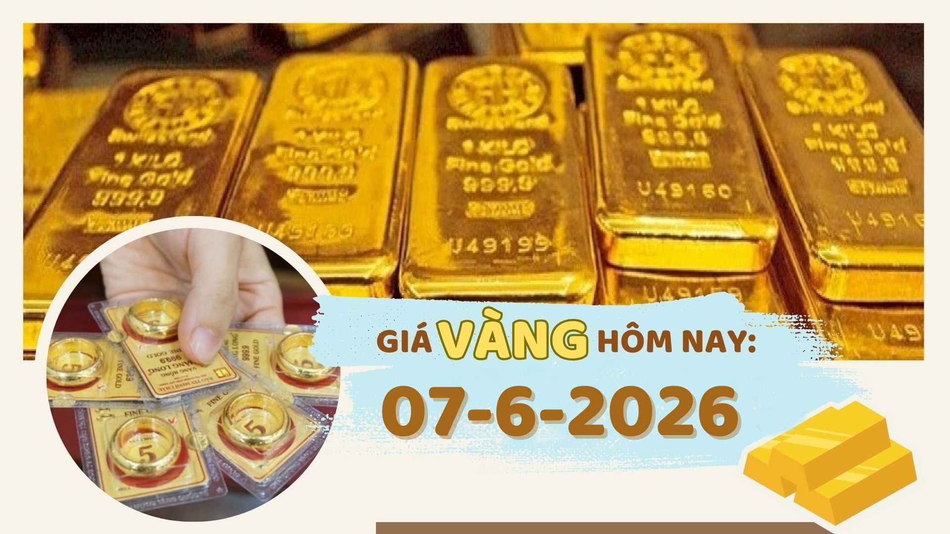 Giá vàng hôm nay 7-6: Tâm lý bi quan bao trùm thị trường